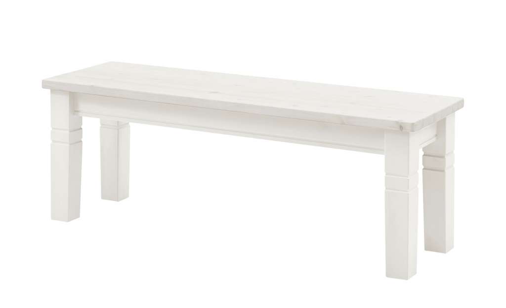 maison bleue Sitzbank massiv  Florian ¦ weiß Bänke > Holzbänke - Höffner