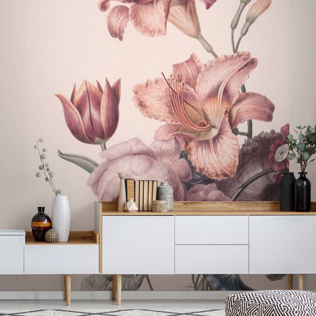 home24 Vlies Fototapete Soft Blush Blossom