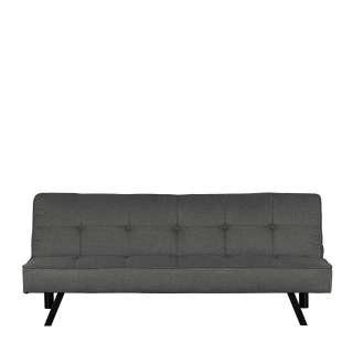 Ausklappbares Sofa in Grau Vierfußgestell aus Metall