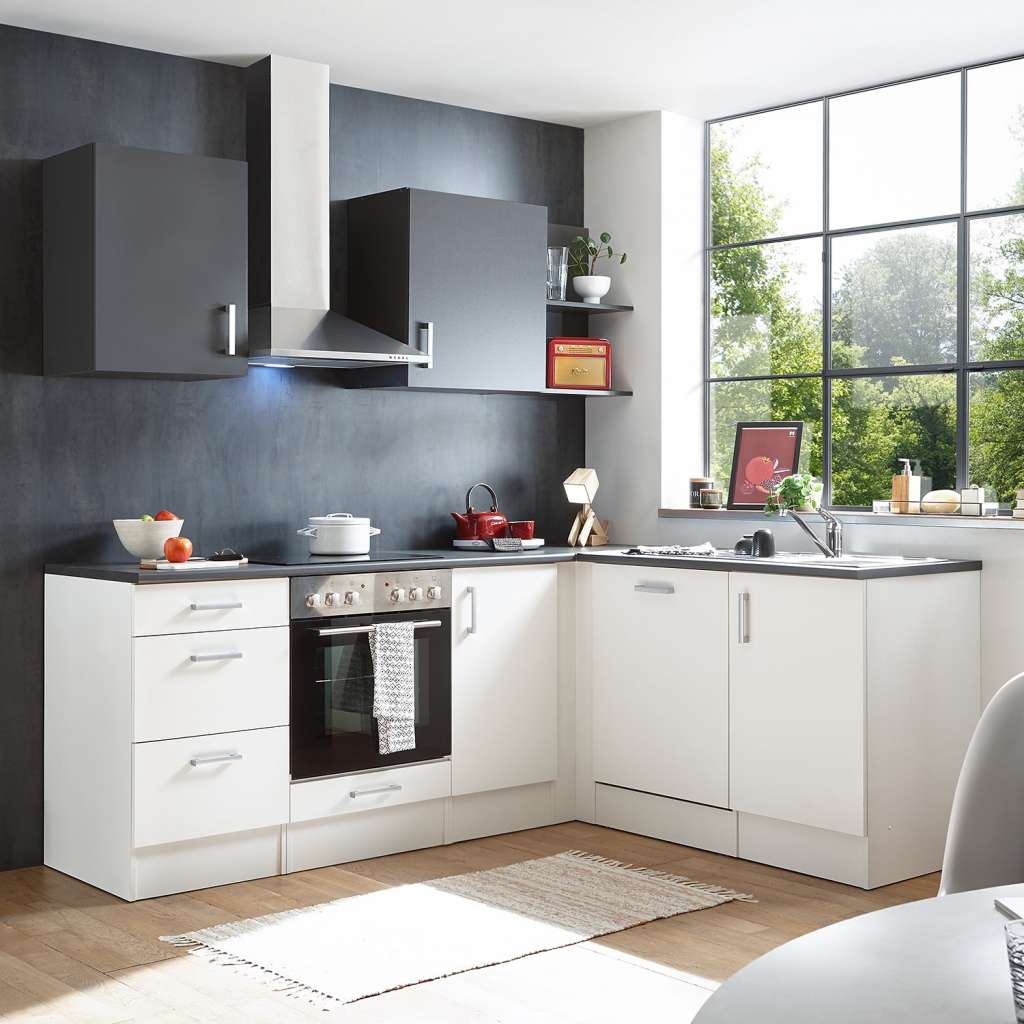 home24 Eck-Küchenzeile Korkee I (9-teilig)