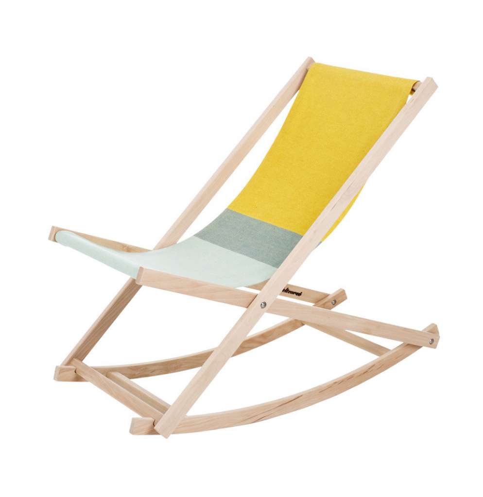 Weltevree - Beach Schaukelstuhl - gelb/grün - outdoor