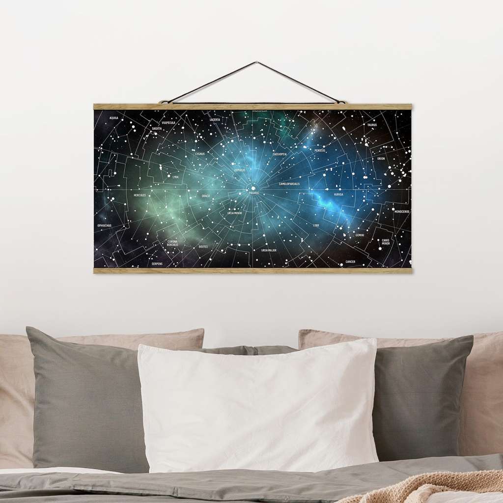 home24 Stoffbild Sternbilder Galaxienebel