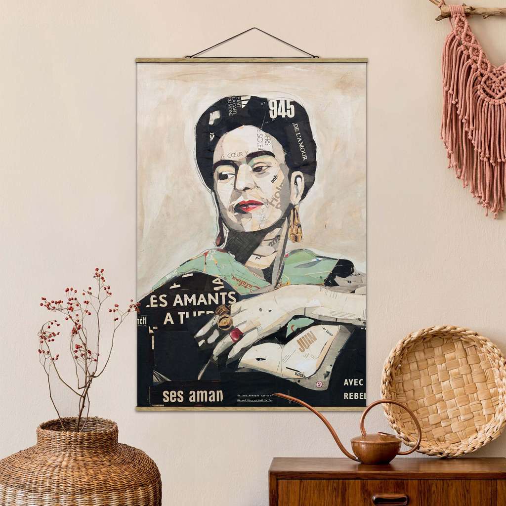 home24 Stoffbild  Frida Kahlo Collage No.4