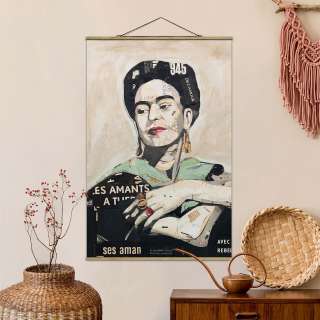 home24 Stoffbild  Frida Kahlo Collage No.4