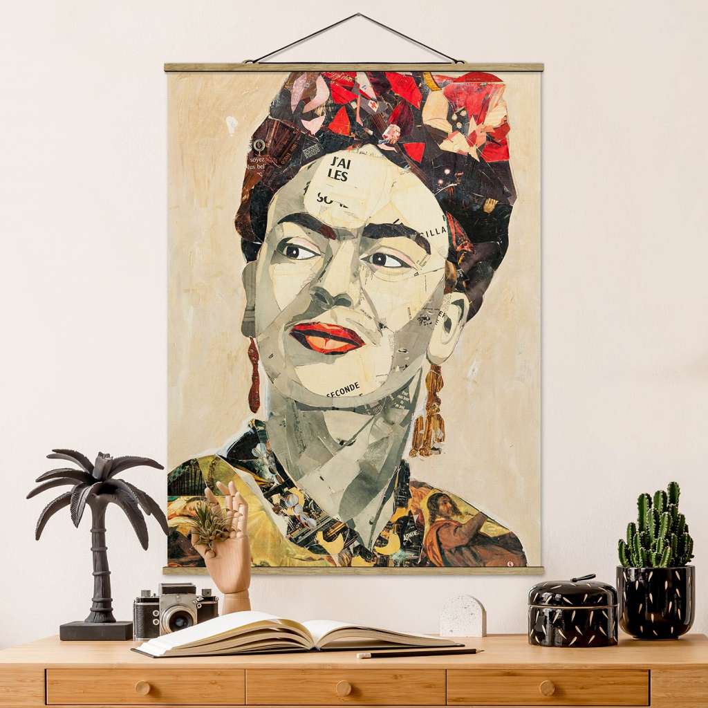 home24 Stoffbild  Frida Kahlo Collage No.2