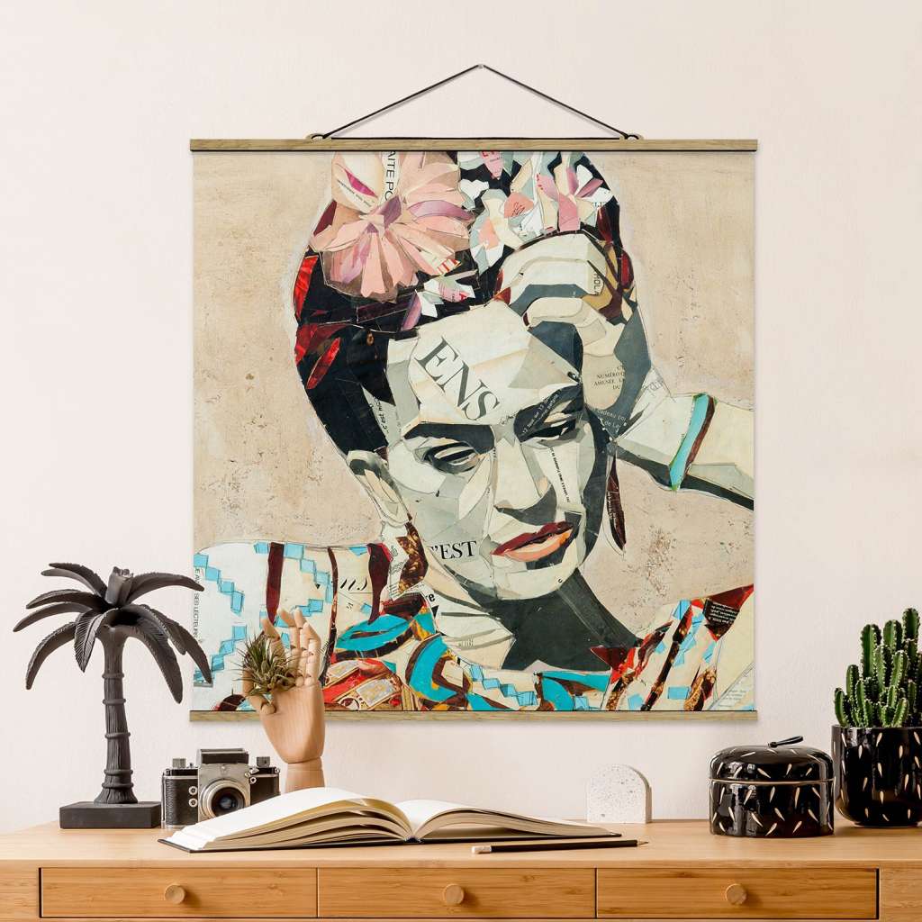 home24 Stoffbild Frida Kahlo Collage No.1