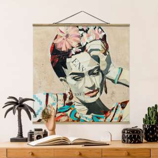 home24 Stoffbild Frida Kahlo Collage No.1