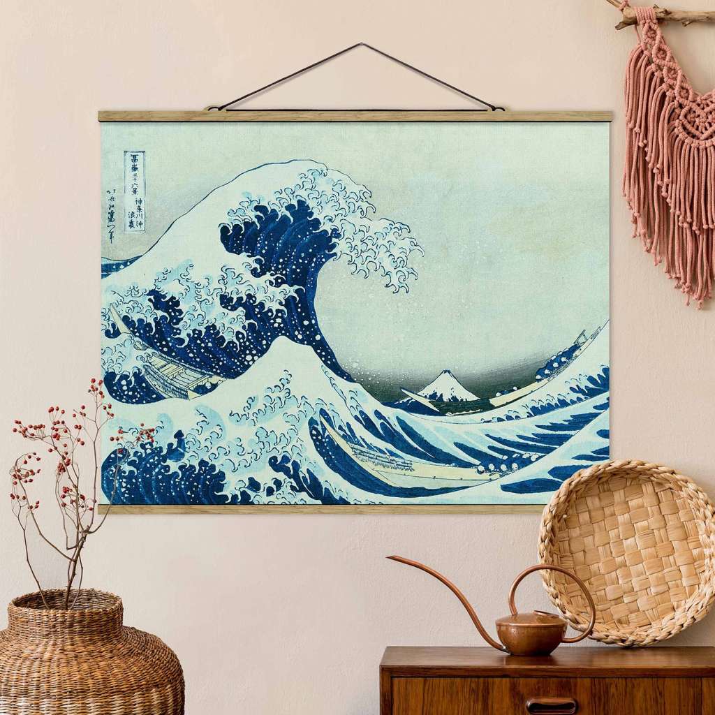 home24 Stoffbild Die grosse Welle von Kanagawa