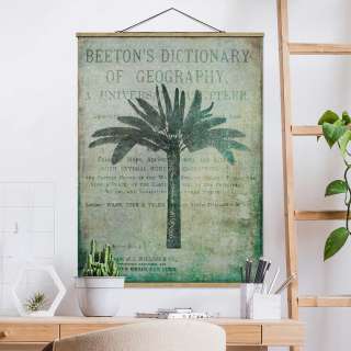 home24 Stoffbild  Vintage Collage Antike Palme