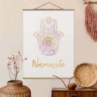 home24 Stoffbild Hamsa Hand Namaste