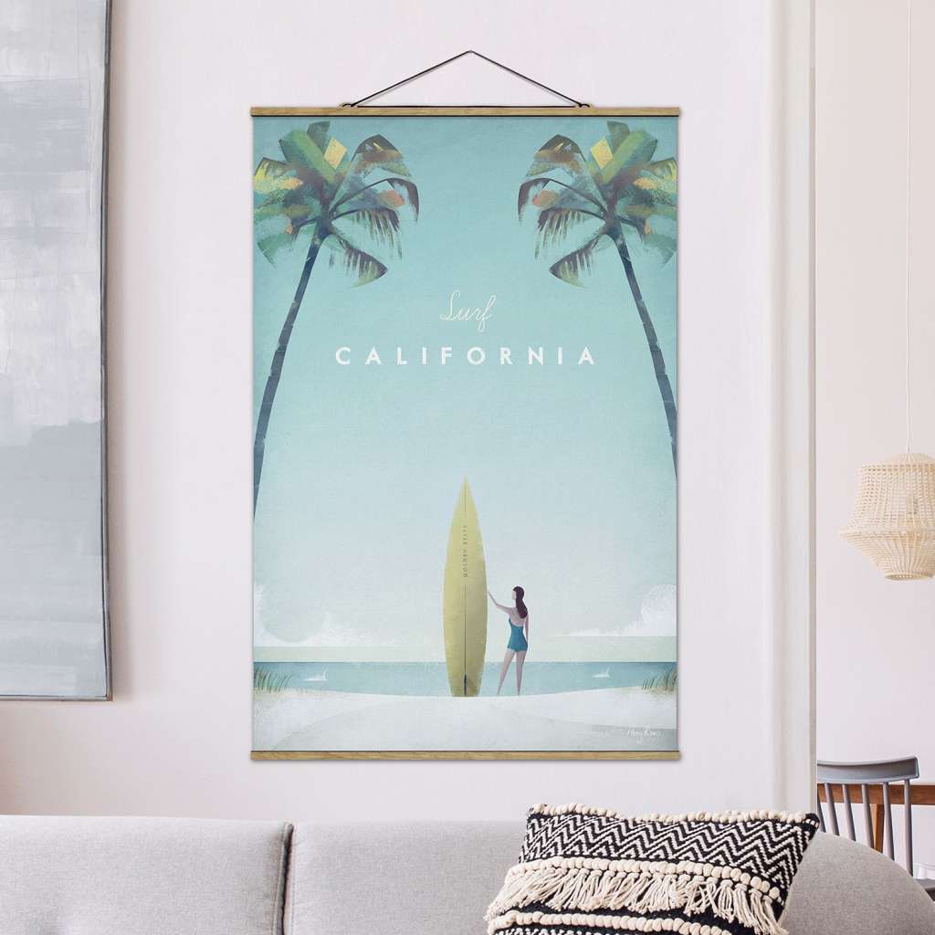 home24 Stoffbild Reiseposter California