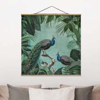 home24 Stoffbild  Shabby Chic Edler Pfau I