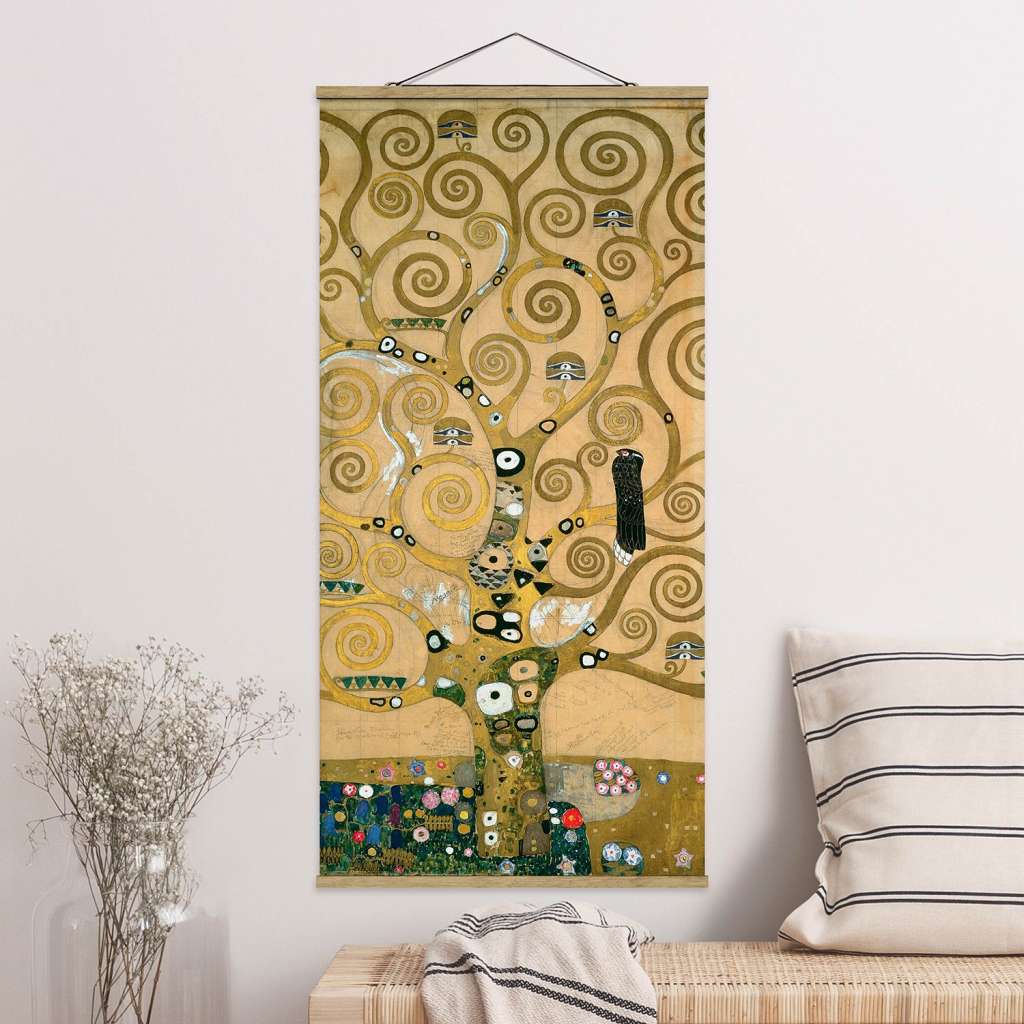home24 Stoffbild Gustav Klimt Der Lebensbaum