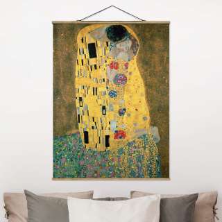 home24 Stoffbild Gustav Klimt  Der Kuß