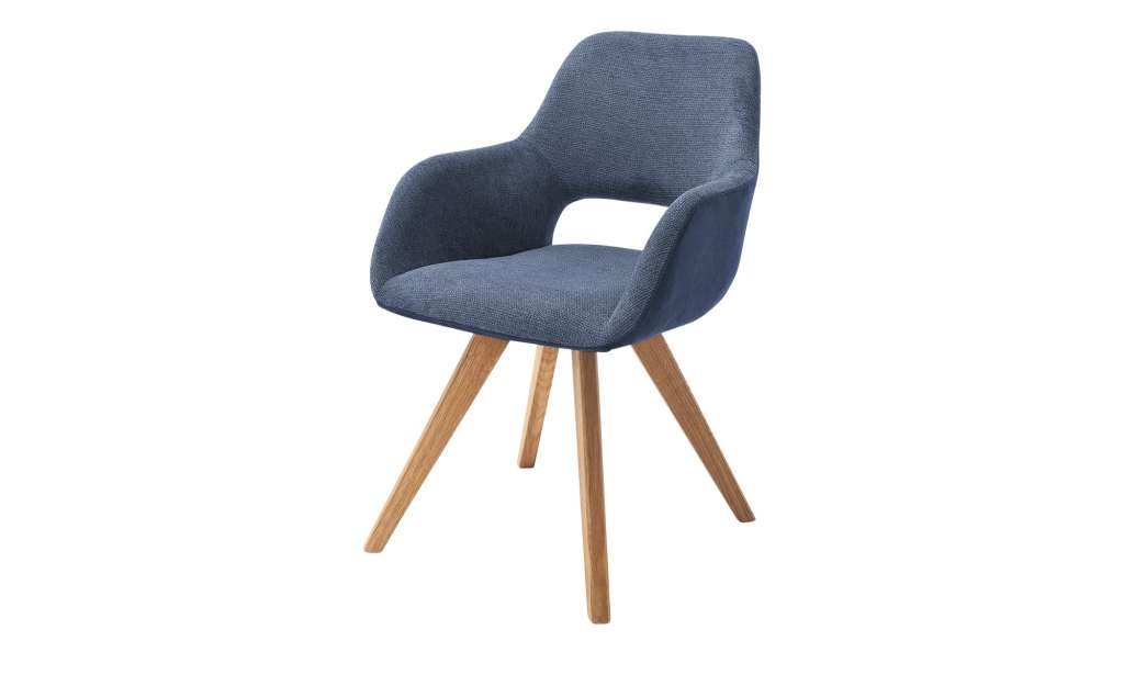 Woodford Polsterstuhl  Lucina ¦ blau Stühle > Esszimmerstühle > Esszimmerstühle mit Armlehnen - Höffner