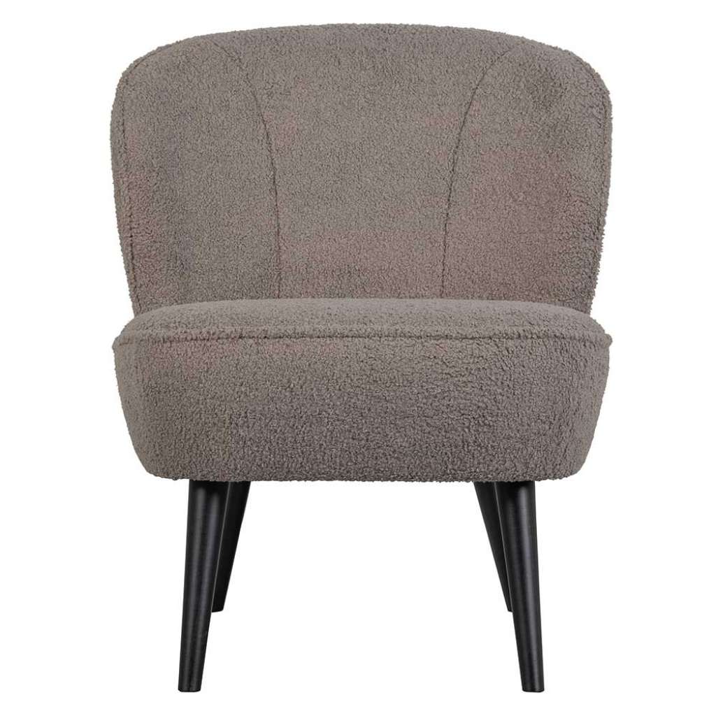 Kleiner Retro Sessel in Schlammfarben Webplüsch Bezug