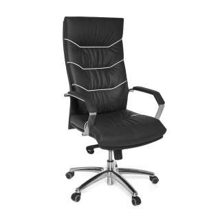 Luxus Chef Sessel in Schwarz & Weiß aufwendigen Steppungen