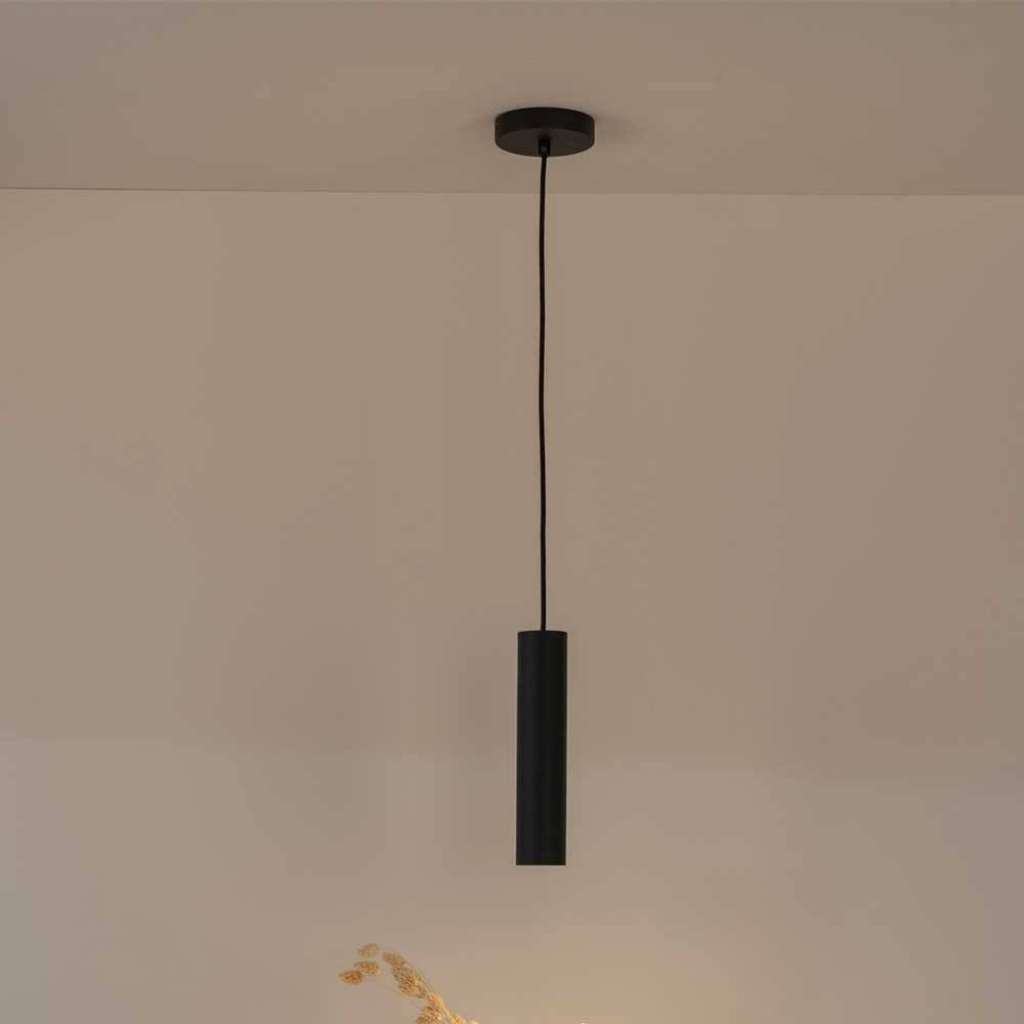 Schwarze Hängelampe aus Stahl modernem Design