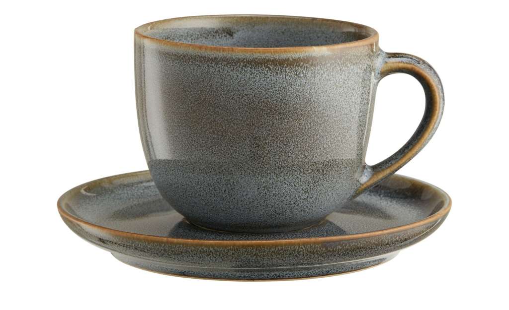 ASA SELECTION Cappuccinotasse mit Unterteller ¦ blau ¦ Porzellan Ø: 9 Geschirr > Tassen - Höffner