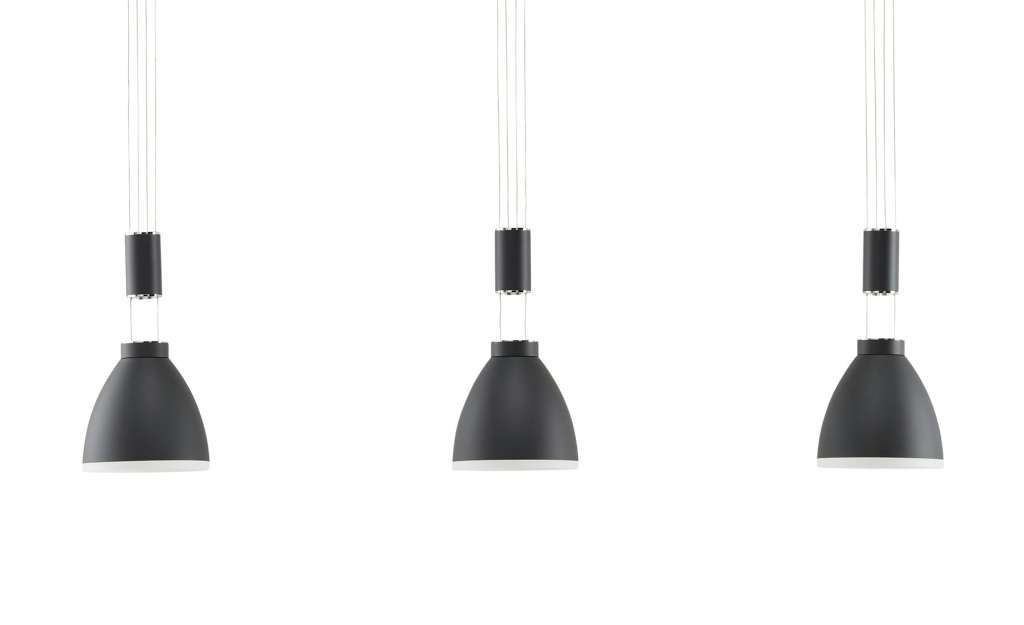 LED-Pendeleuchte, 3-flammig, schwarz mit indirekter Beleuchtung ¦ schwarz Lampen & Leuchten > LED-Leuchten > LED-Strahler & Spots - Höffner