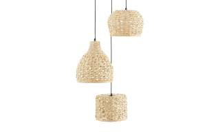 HOME STORY Rattan-Pendelleuchte, 3-flammig ¦ holzfarben Ø: 50 Lampen & Leuchten > Innenleuchten > Pendelleuchten - Höffner