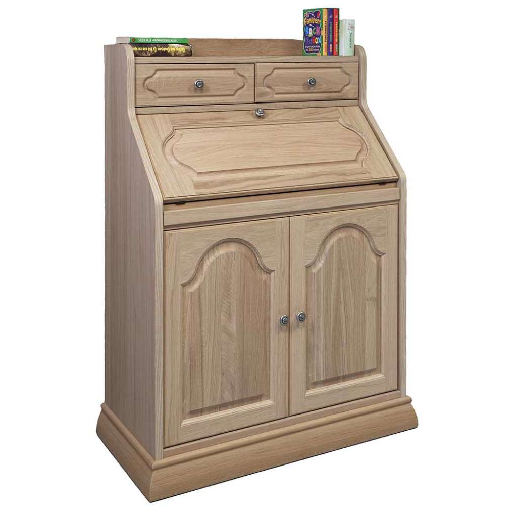 Sekretärschrank in Eiche Bianco Schreibklappe
