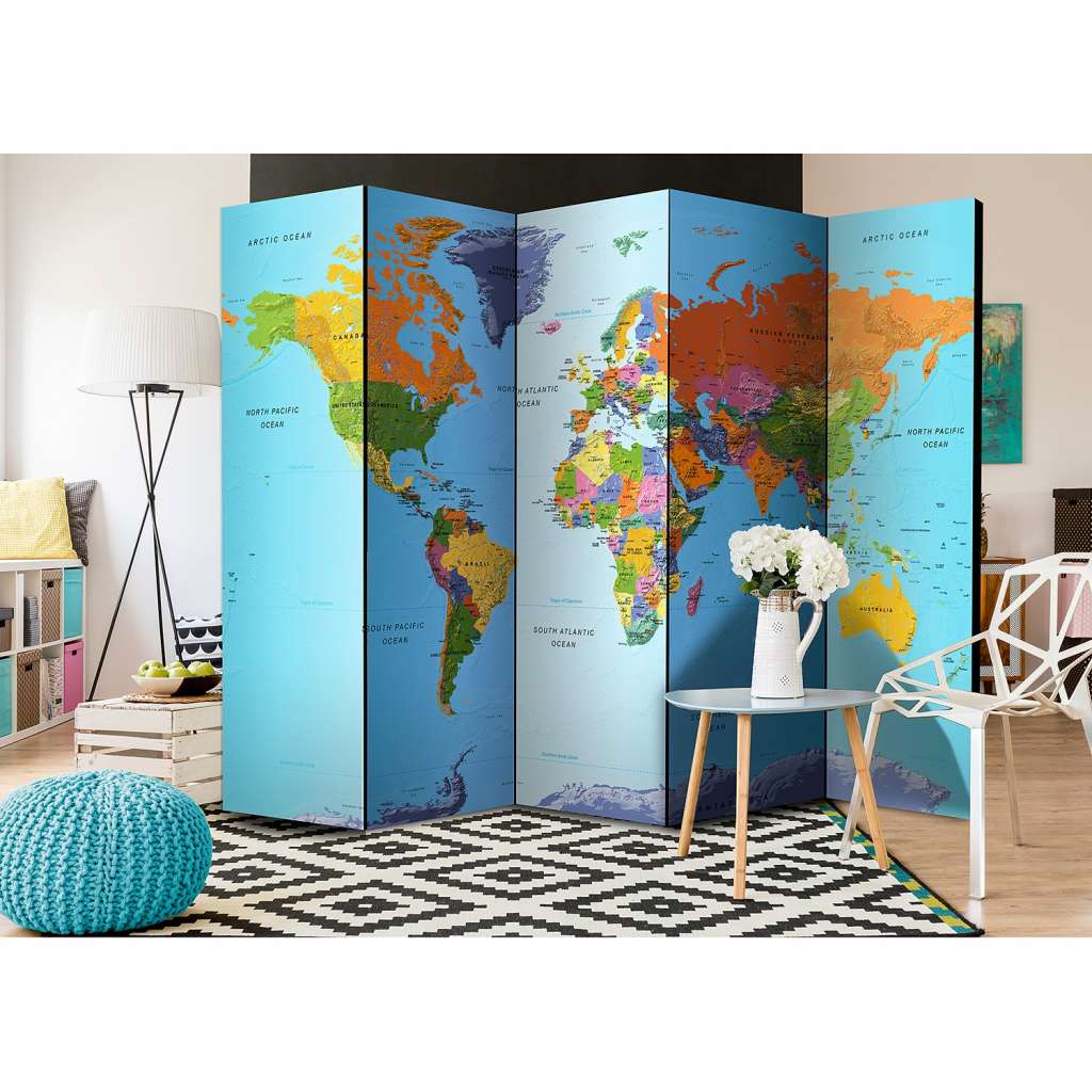 home24 Paravent Colourful Geography