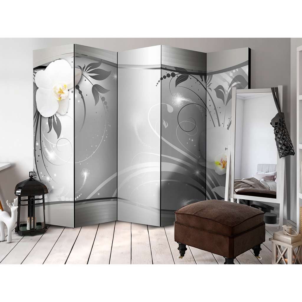 home24 Paravent Silver Abstract