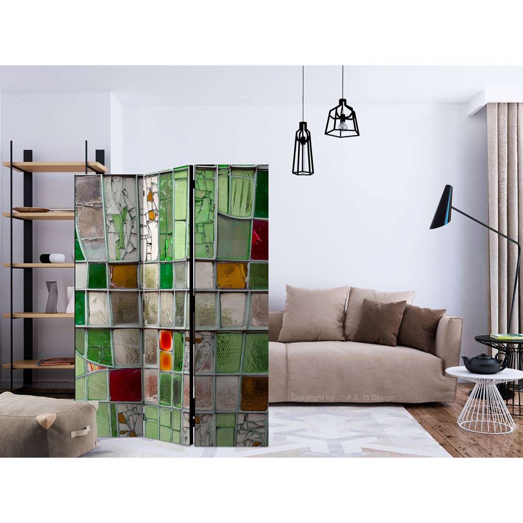 home24 Paravent Emerald Stained Glass