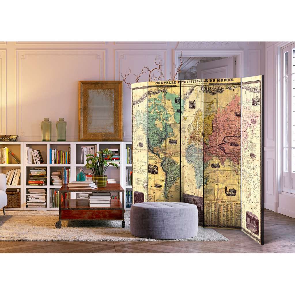 home24 Paravent Nouvelle Carte Du Monde