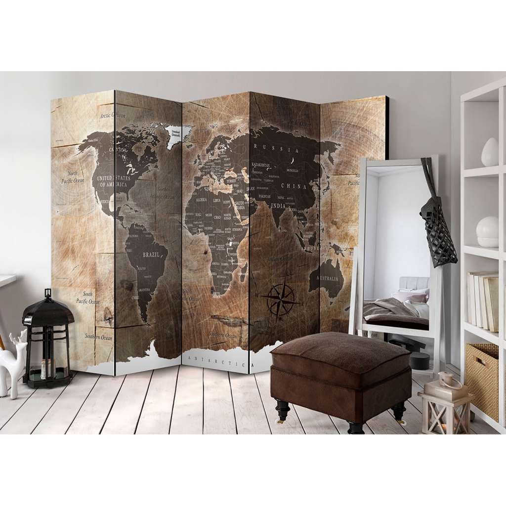 home24 Paravent Map on the Wood