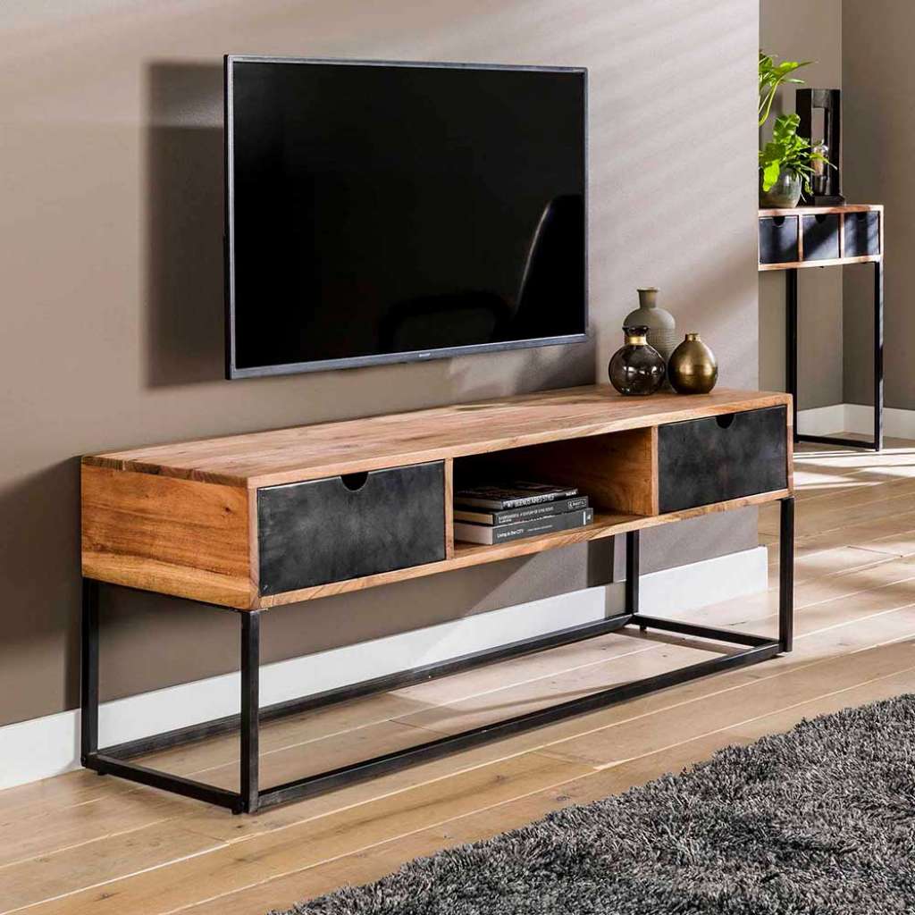 Industrial Lowboard mit Metall Schubladen Bügelgestell