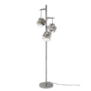 Stehlampe modern in Chromfarben Grau