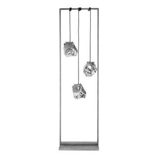 Extravagante Stehleuchte in Chromfarben Glas & Metall