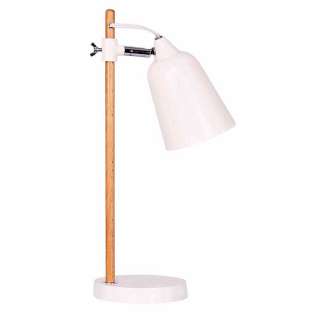 Tischlampe skandinavisch Höhe verstellbar Weiß & Holz
