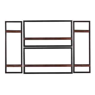 Regale Teak und Metall im Kolonialstil Recyclingholz (vierteilig)