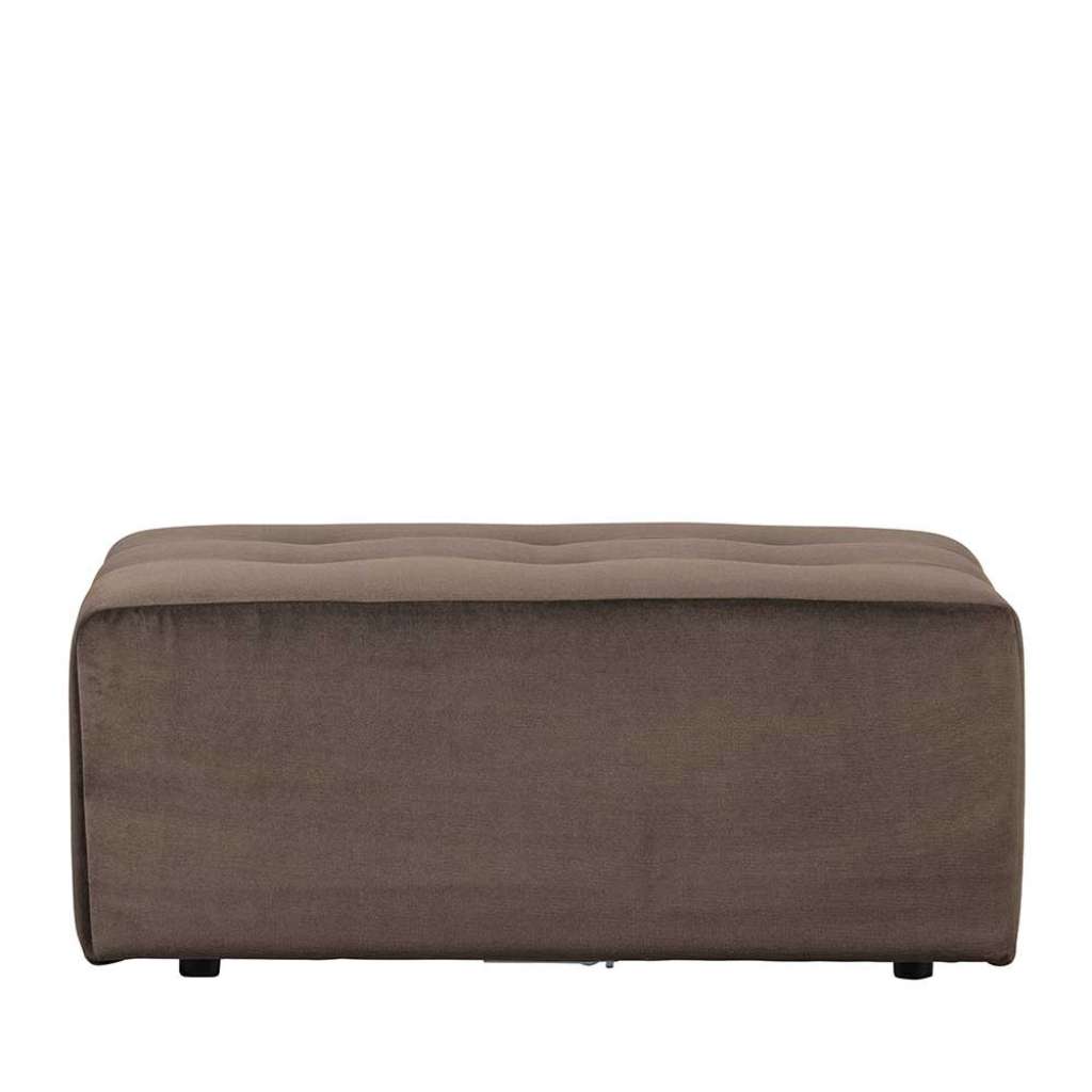 Sitzhocker Wohnzimmer in Taupe Samt
