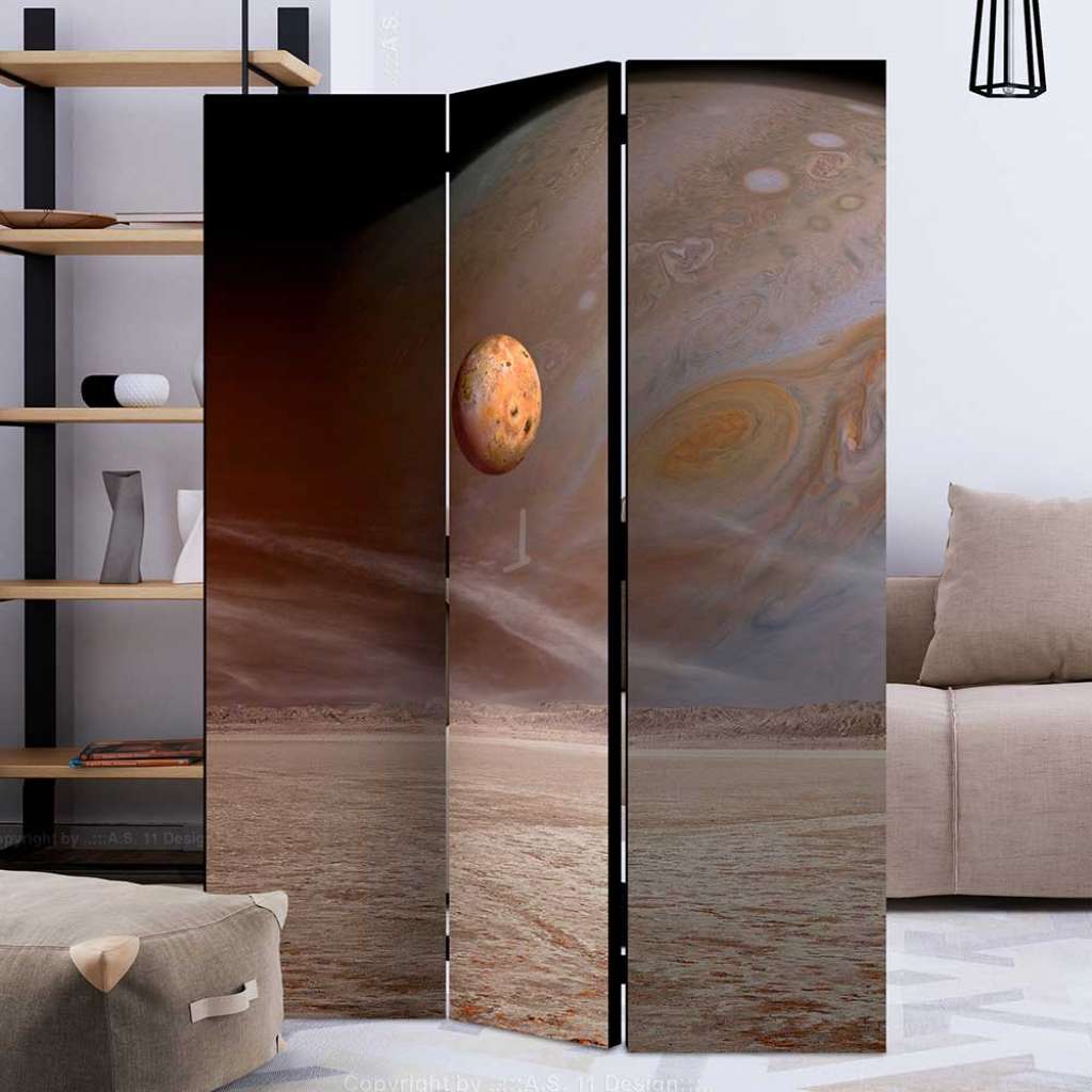 Raum Trennwand mit Planeten Motiv Leinwand Füllung