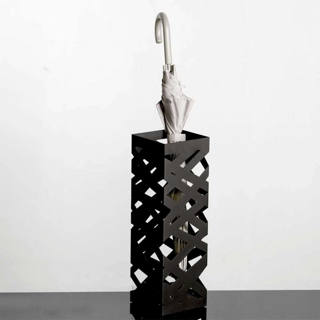 Schwarzer Schirmständer aus Metall modernem Design