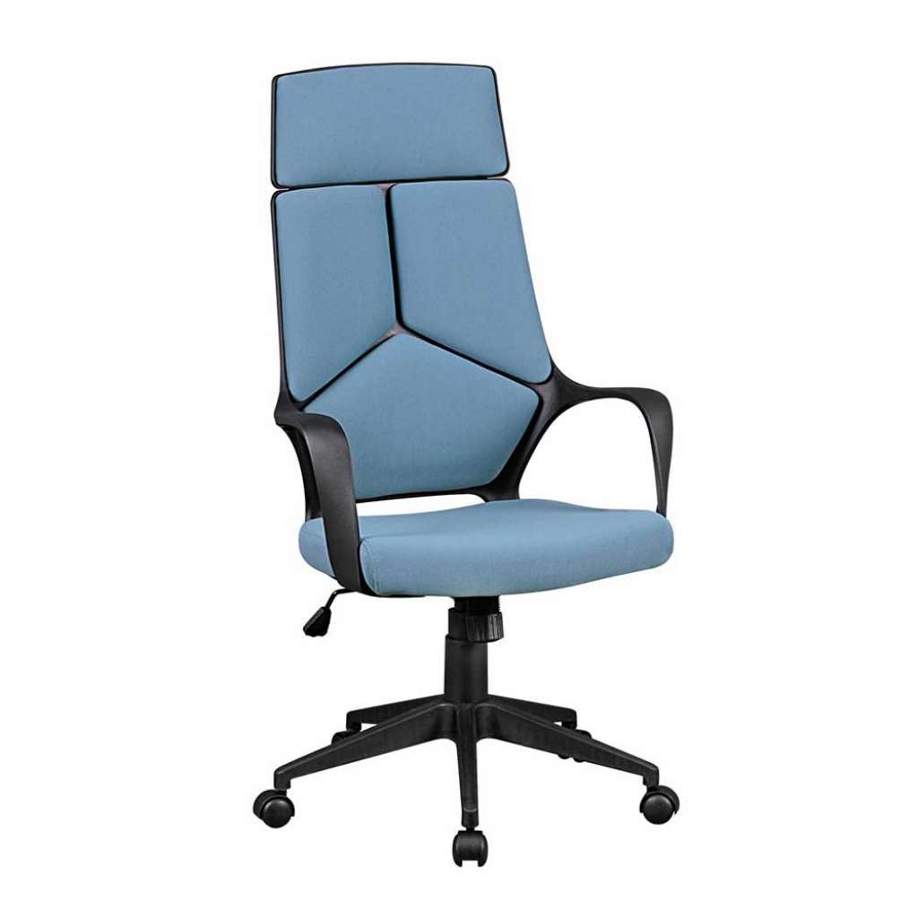 Ergonomischer Bürostuhl Chefsessel Blaugrau und Schwarz