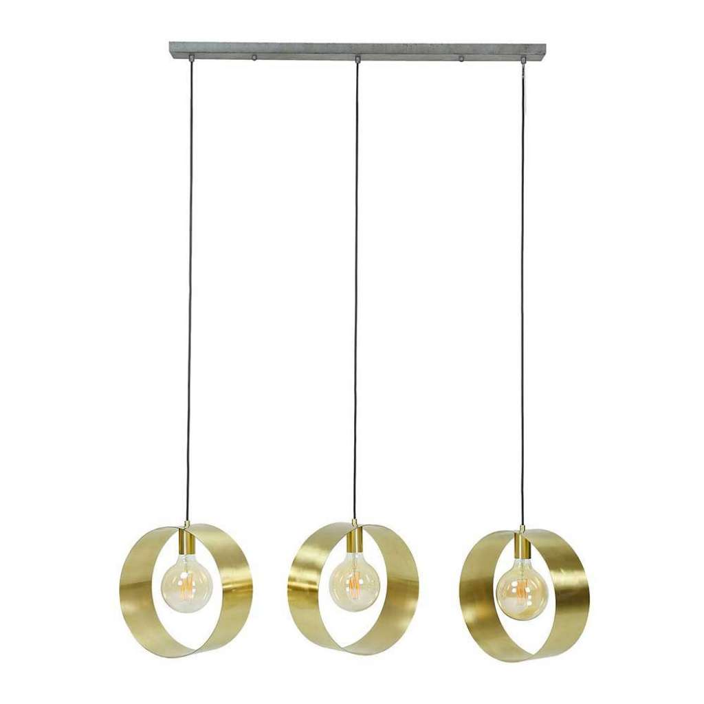 Design Pendelleuchte in Goldfarben Metall