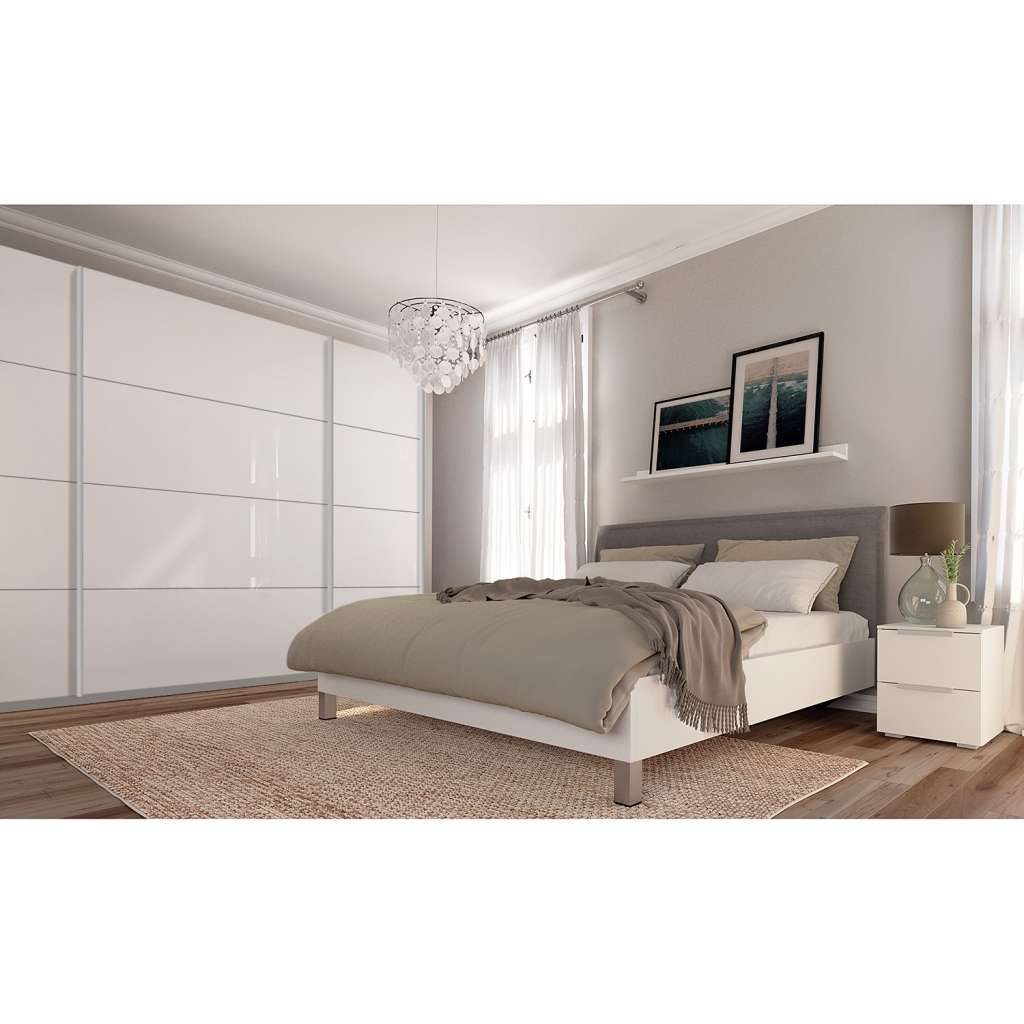 home24 Schwebetürenschrank SKØP pure gloss