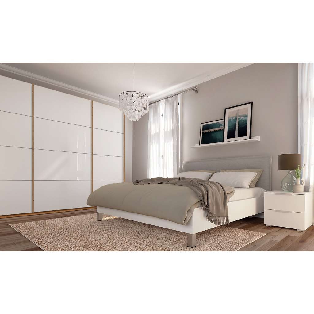 home24 Schwebetürenschrank SKØP pure gloss