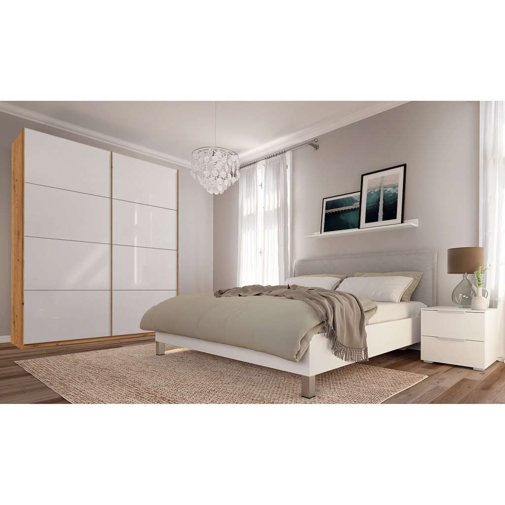 home24 Schwebetürenschrank SKØP pure gloss