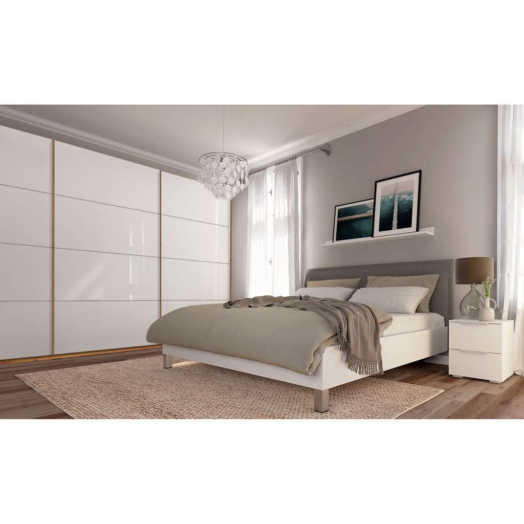 home24 Schwebetürenschrank SKØP pure gloss
