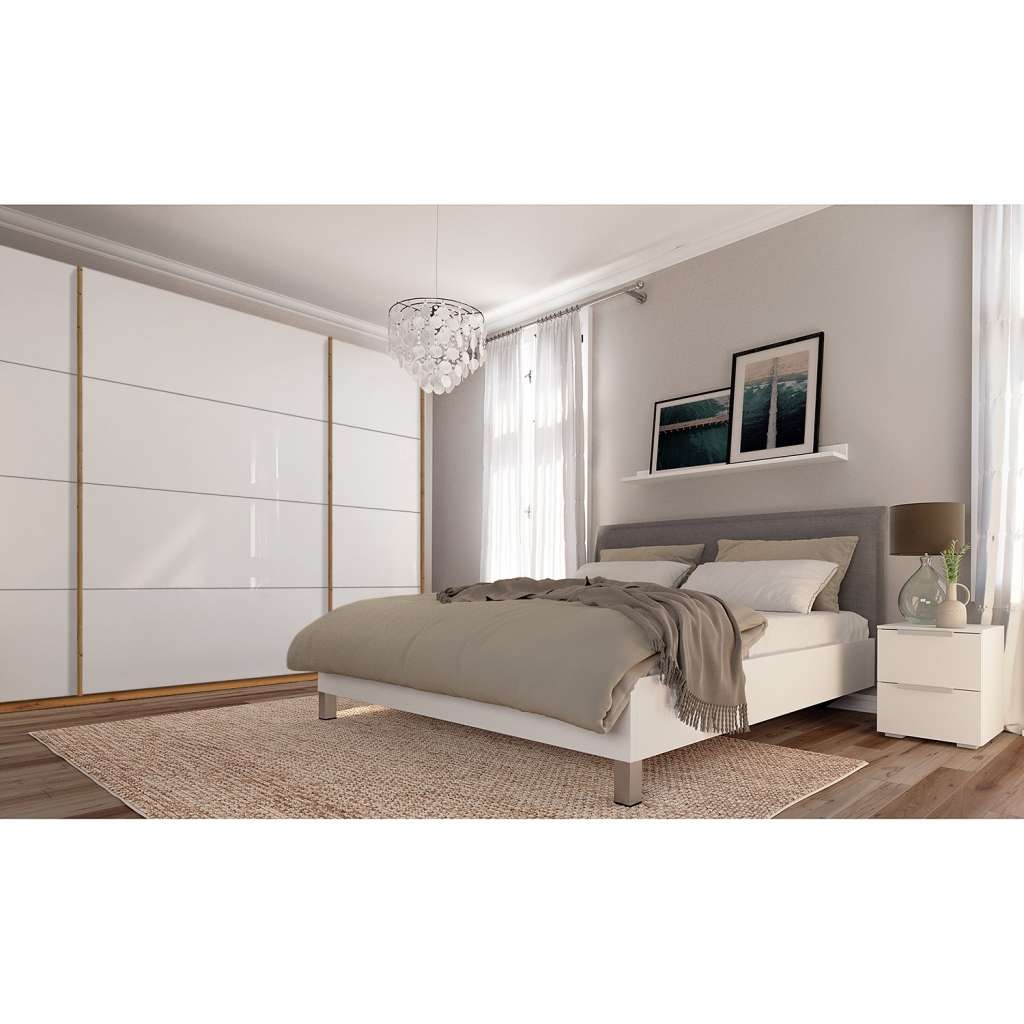 home24 Schwebetürenschrank SKØP pure gloss
