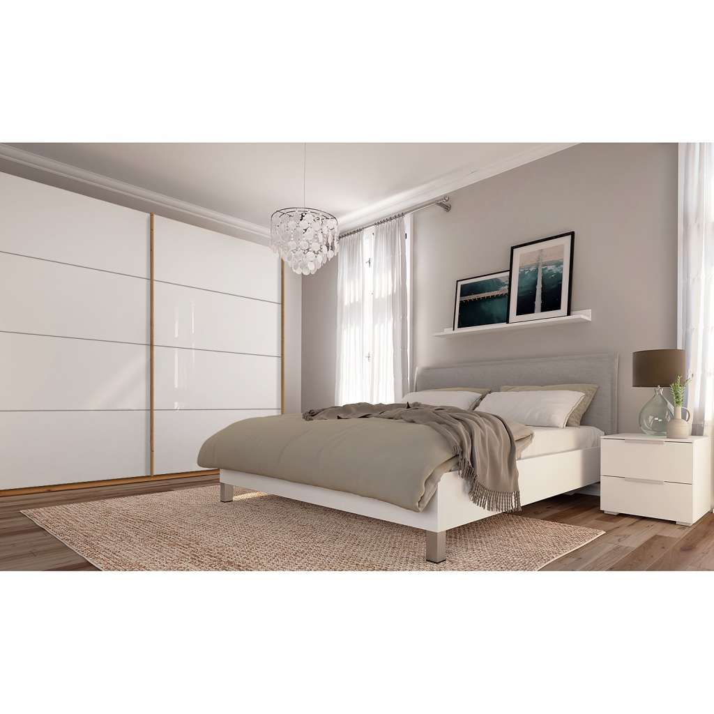 home24 Schwebetürenschrank SKØP pure gloss