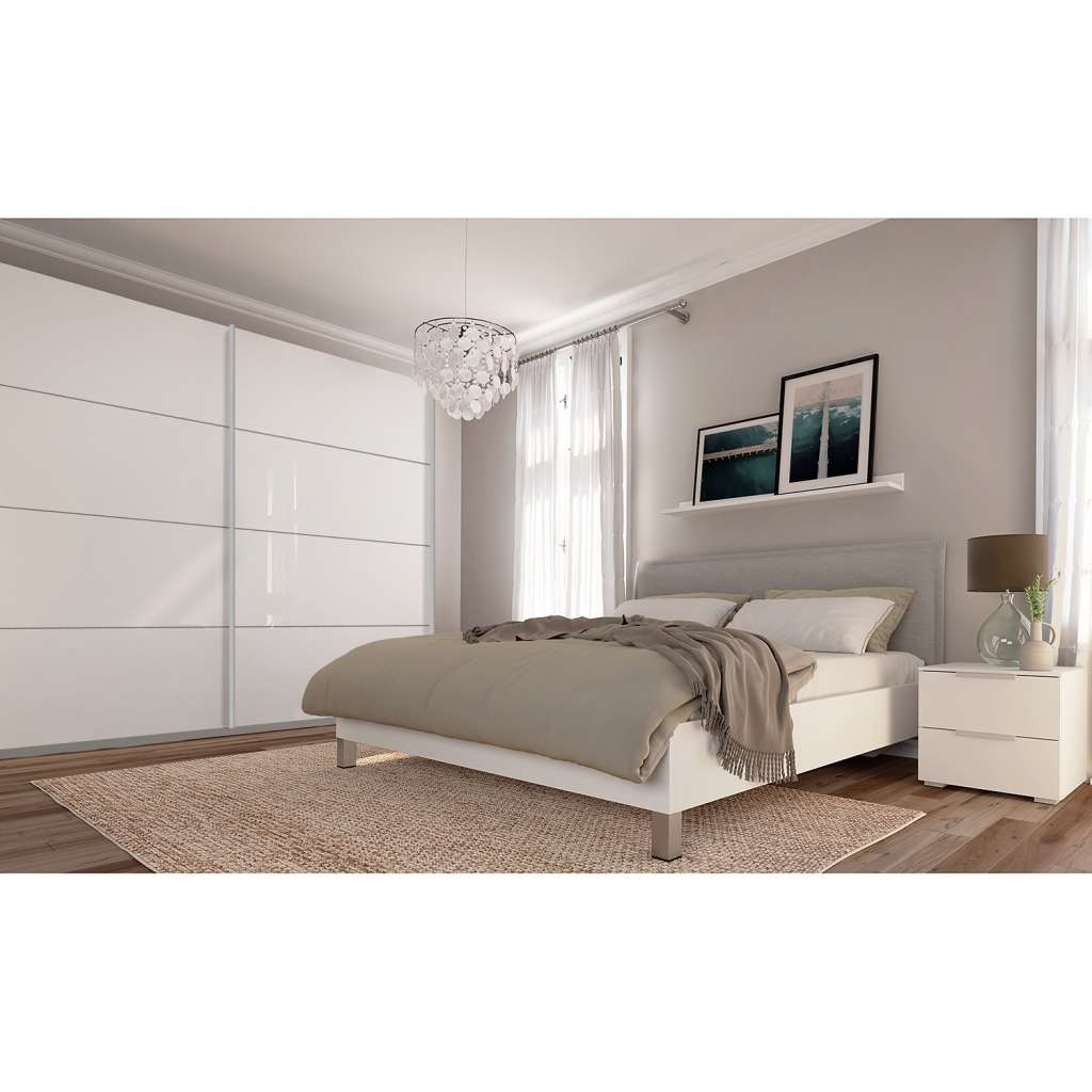 home24 Schwebetürenschrank SKØP pure gloss