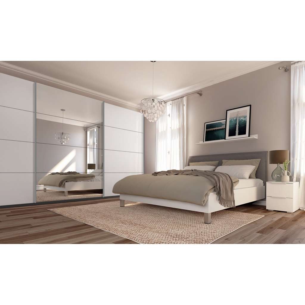home24 Schwebetürenschrank SKØP gloss reflect