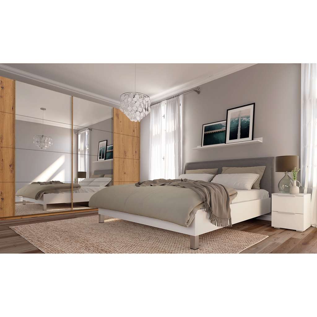 home24 Schwebetürenschrank SKØP pure reflect